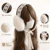 Lace Design Cold Proof Earmuffs Plush Material Windproof Earmuffs Plush Earmuffs  Winter Season