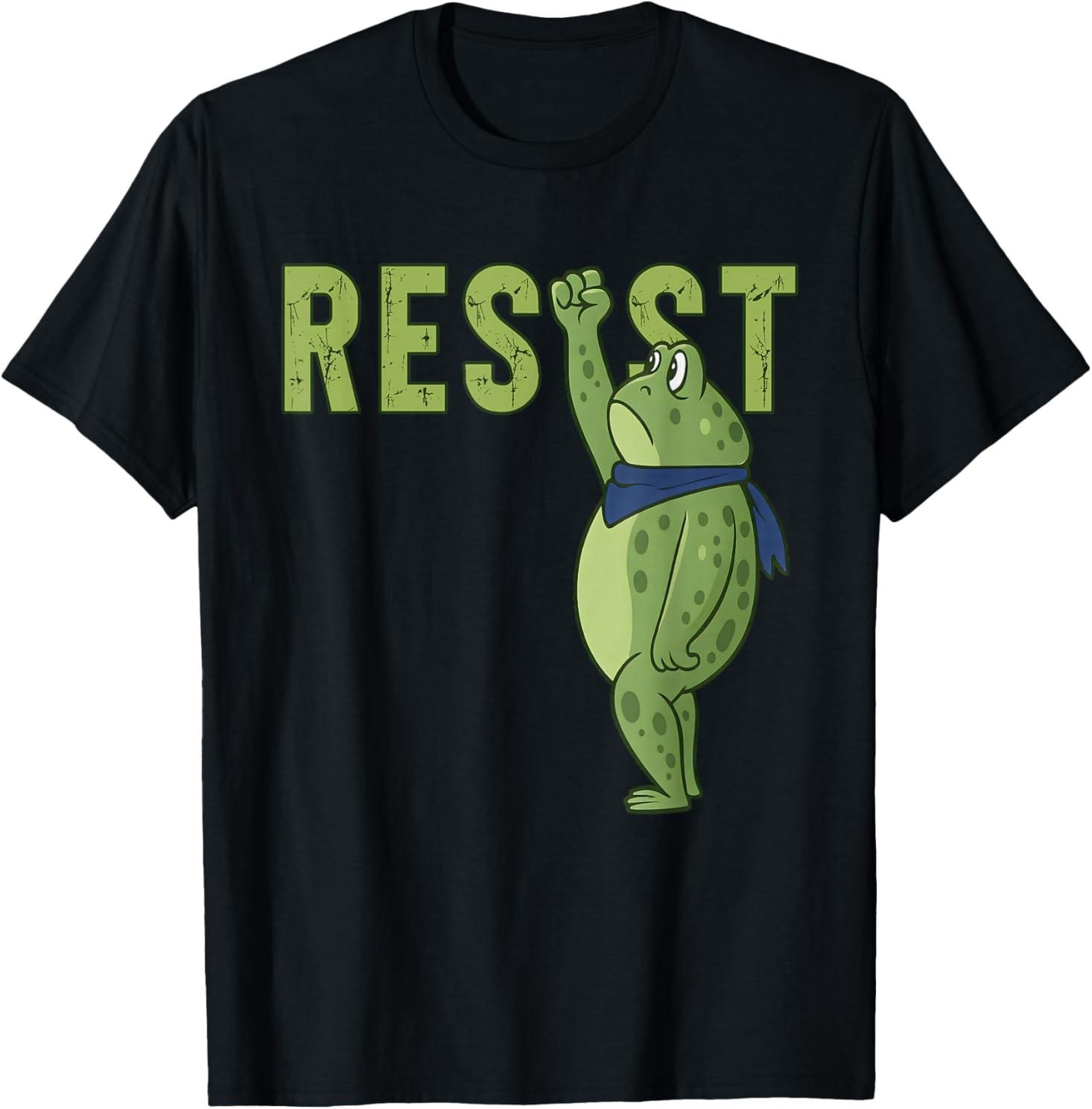 Frog Resist Portland Frog Protest - Portland Frog Activist T-Shirt NEW 025!!!! XXXL