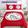 3-teiliges Ajax FC Design Bettwäsche-Set - HD-bedruckte Bettwäsche mit 1 Bettbezug und 2 Kissenbezügen - Perfekt für die Dekoration zu Hause und im Wohnheim