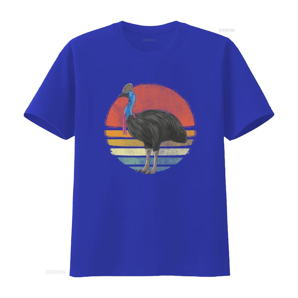 Vintage Cassowary Animal Retro Design T Shirt for Cassowaries Lovers vintage Washed streetwear graphic Unisex Versatile fashion