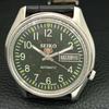 VINTAGE SEIKO 5 AUTOMATIC 7019A JAPAN MENS GREEN COLOR DIAL WATCH a708528-1