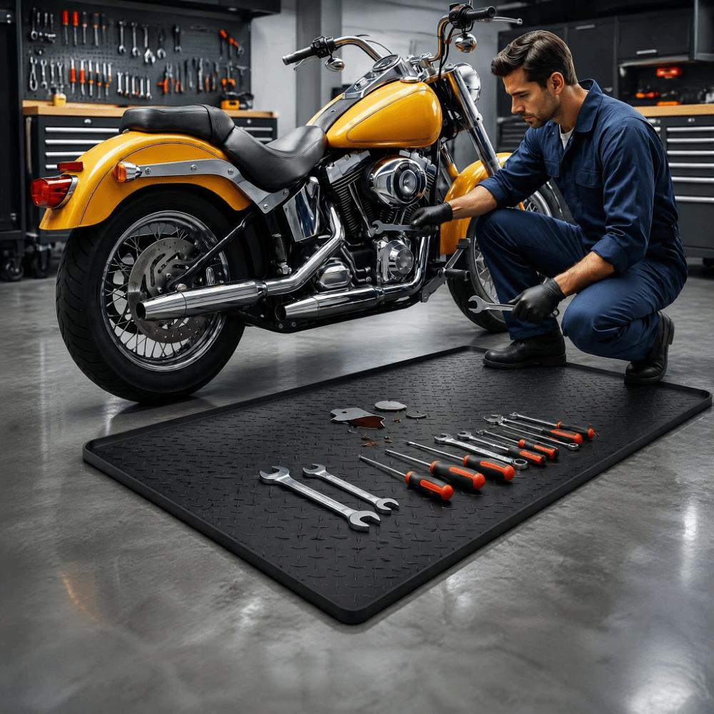 Oil Resistant Garage Floor Protection Pad Silicone Maintenance Mat Oil Spill Mat Car Repair