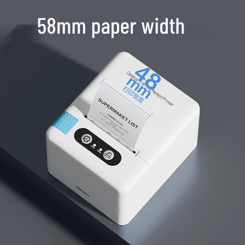 Deli 58mm Thermal Receipt Printer CN Plug (adapter Included)