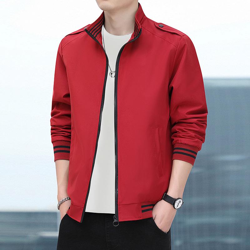 Casual Jacket Men's Spring and Autumn Korean Joker Men's Stand-up Collar Baseball Uniform Coat