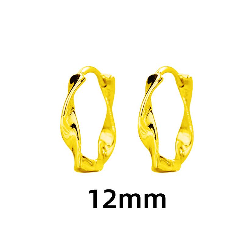 Moebius Ear Cuff: Trendy Minimalist Japanese-Korean Style Twisted Wave Hoop Earrings
