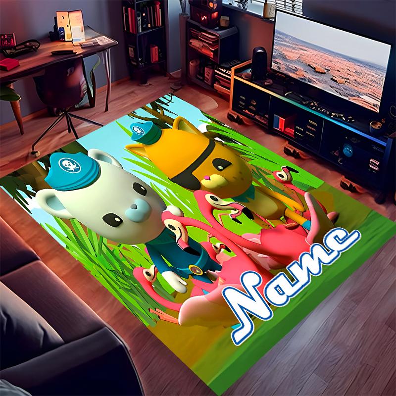 Custom Personalization Octonauts Print Area Rug - Soft, Washable Non-Slip Indoor Mat,Living Room,Home&Office Decorative Rug