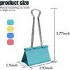 Mega-Sized 3-Inch Premium Colored Binder Clips - 8-Pack Featuring 4 Distinct Colors, 2 Extra Large Clips Each