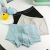 Pánské boxerské spodní prádlo Elastické Středně vyvýšené U-konvexní Jednobarevné Kalhotky Prodyšné Hladké linie Šortky Kalhotky Denní nošení