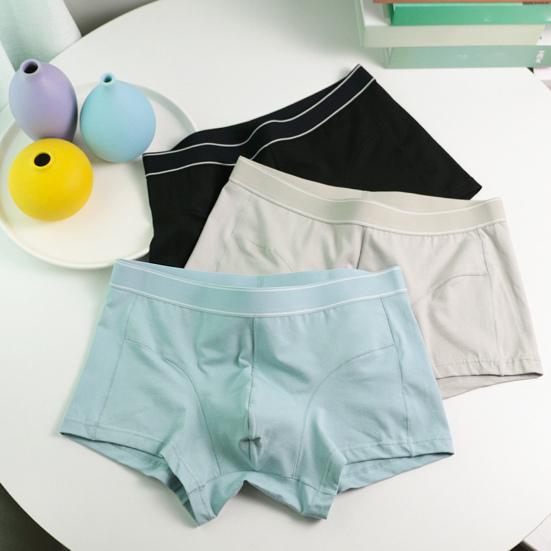 Pánské boxerské spodní prádlo Elastické Středně vyvýšené U-konvexní Jednobarevné Kalhotky Prodyšné Hladké linie Šortky Kalhotky Denní nošení