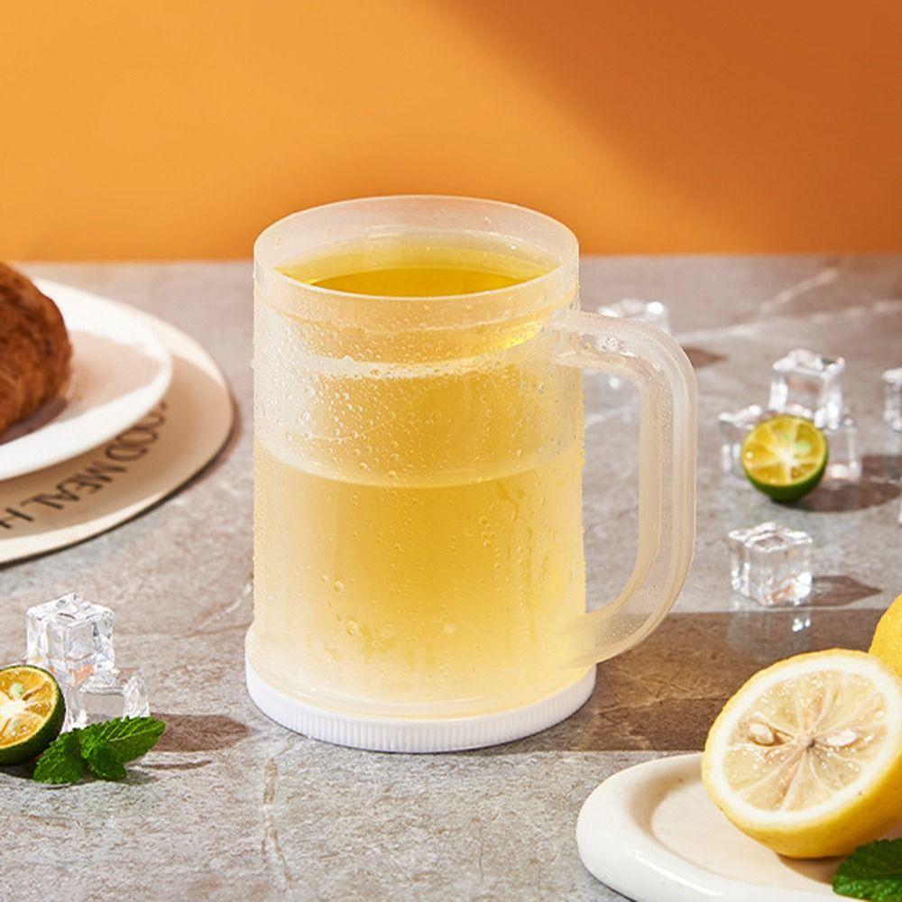 PET/PP Flüssigkeits-Kühlschrank Gefrorener Becher mit Griff Gefrierschrank Bierkrüge Bar Küchen-Trinkgeschirr