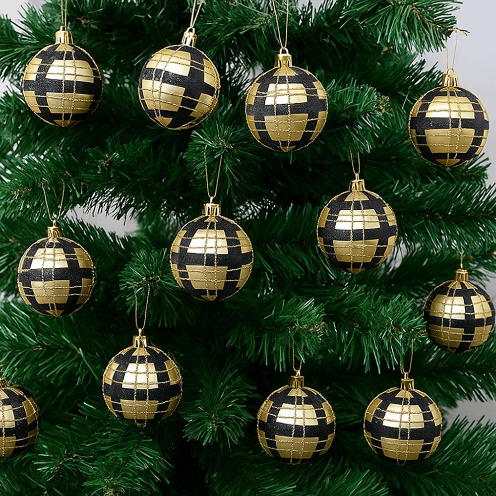 6pcs Painted Christmas Balls Pendant Shatterproof Christmas Gift Balls  Hotel Mall