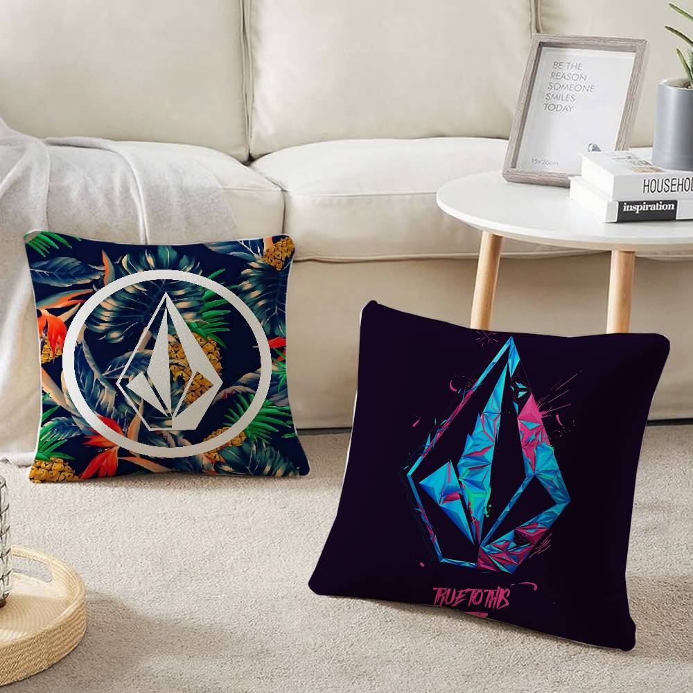 V-VolcomS LOGO Pillow Case Home Decor Throw For Sofa Bed Car Room Decor Gift Idea