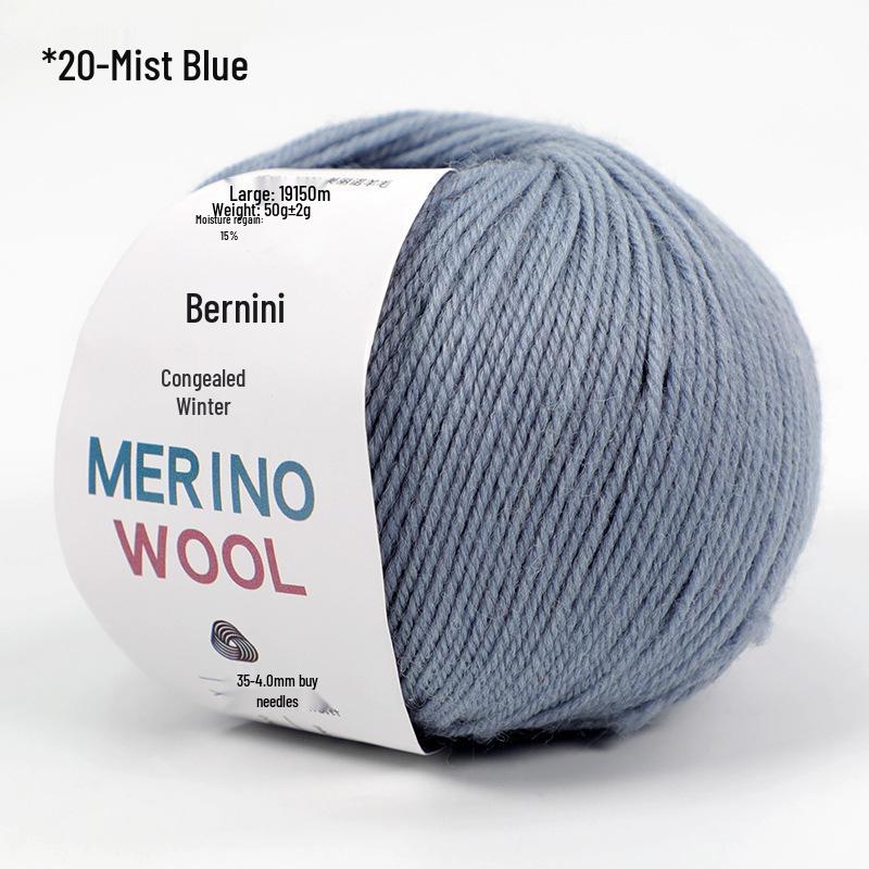 Merino Wool Yarn for DIY Knitting - Morandi Colors, Medium Thickness, Perfect for Hand-Knitted Hats.