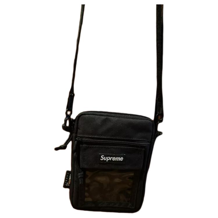 New Supreme Nylon Crossbody Bags Regular Unisex Black SUP-SS19-917