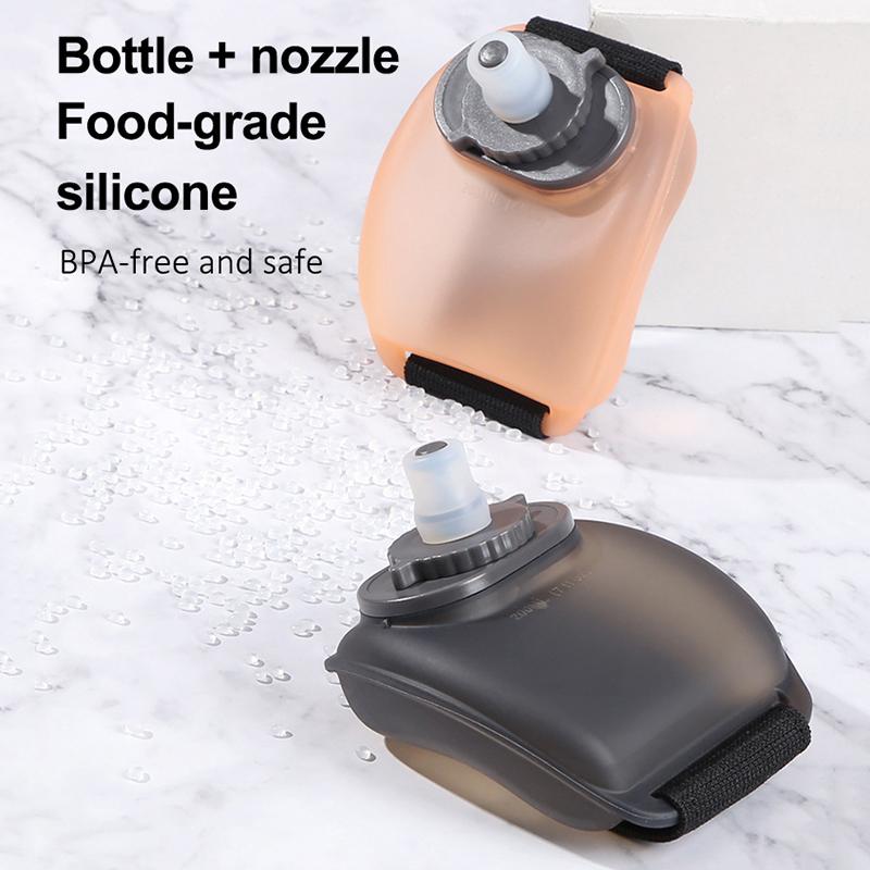 7Oz Mini Running Wrist Water Bottle Kettle Holder Wrist Storage Hydration Pack Soft Flask For Marathon Riding Fitness Climbing