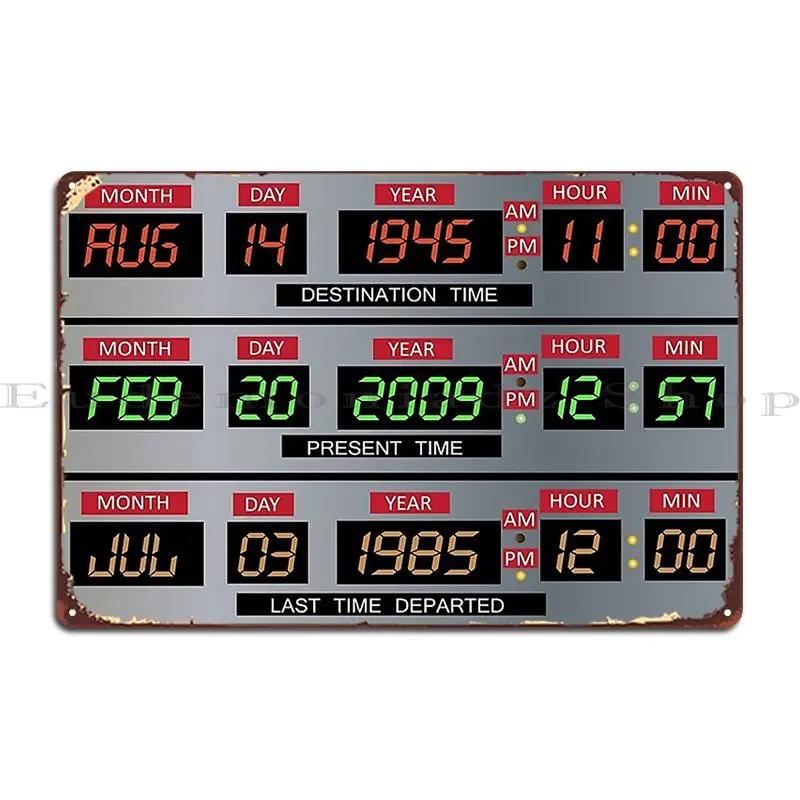 Металлическая табличка «Цепи времени» Дизайнерский дизайн Декорация Клубный постер Жестяная табличка Постер 20x30cm