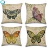 Butterfly Pattern Pillow Case Animal Decorative Linen Pillow Case Home Decoration Cushion Cover Almofadas Decorativas
