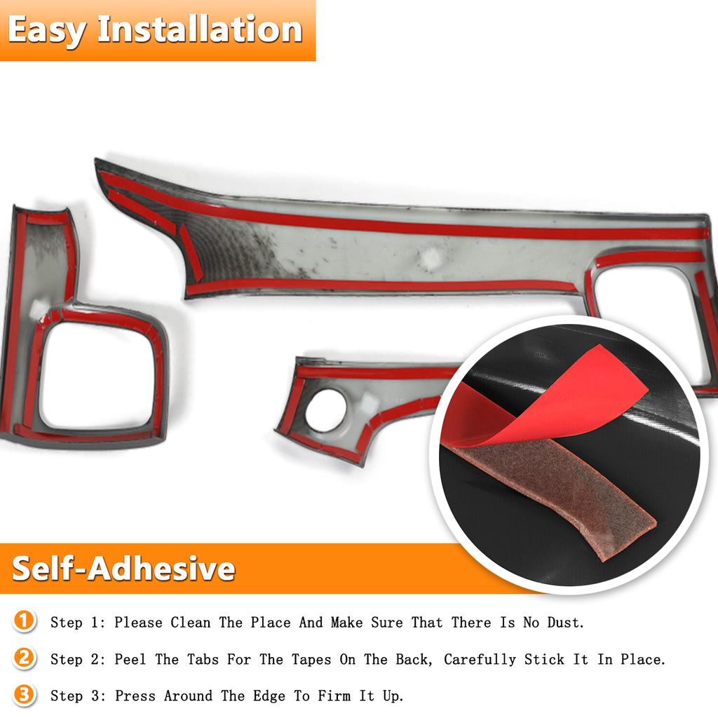 Center Console Door Inner Grab Handle Decoration Cover Trim Stickers for Jeep Grand Cherokee 2011-2025 Car Interior Accessories