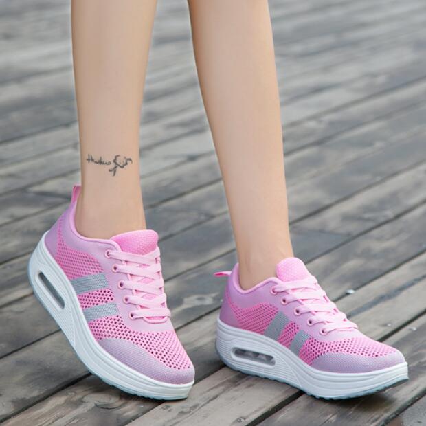 Zapatillas de malla transpirable flying woven de mujer impermeables zapatos  de plataforma antideslizantes zapatos de agitación comprar a buen precio —  entrega gratuita, reseñas reales con fotos — Joom