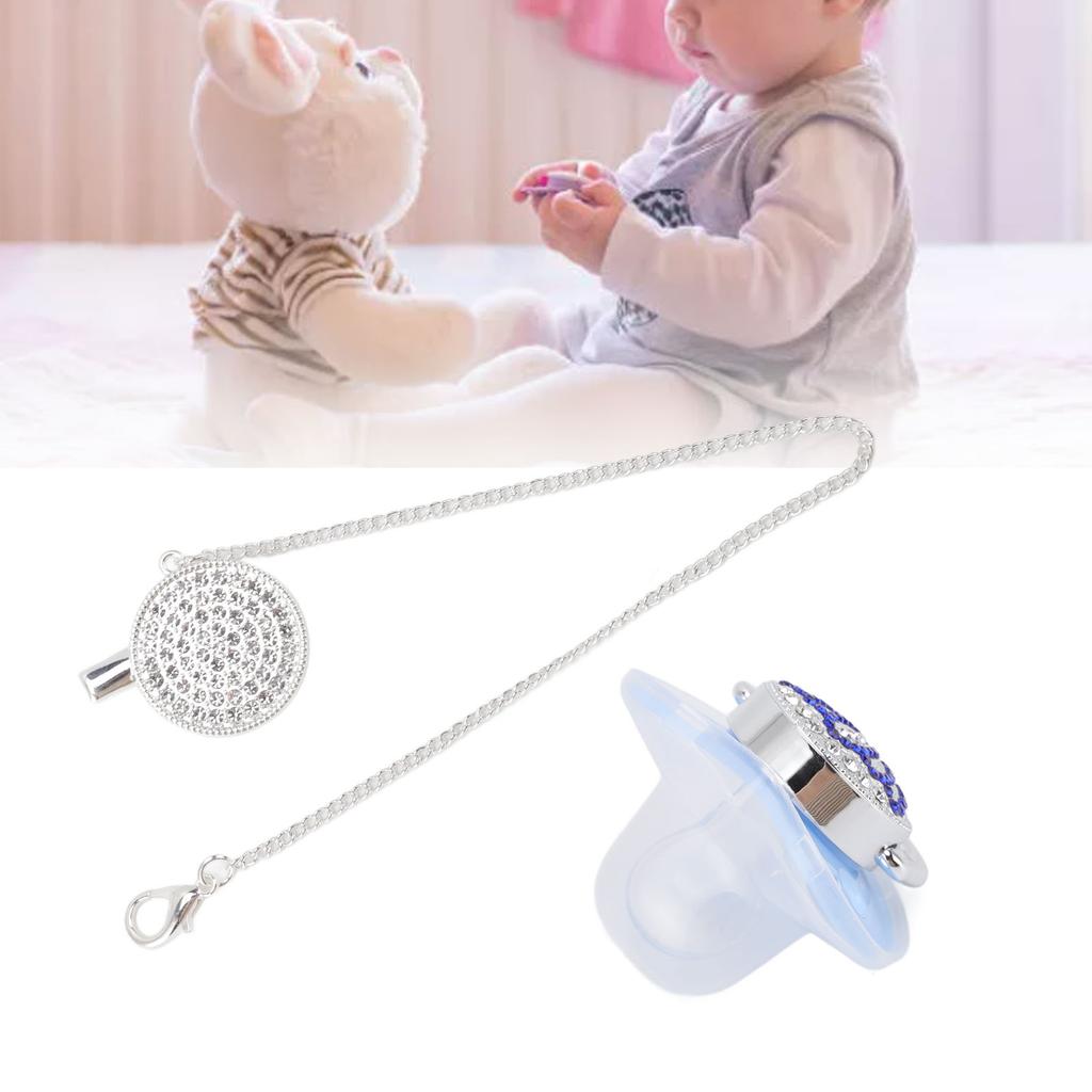 Sucette pour bébé Couronne Strass Silicone Souple Sans BPA Sucette Bébé Sûre Taille M