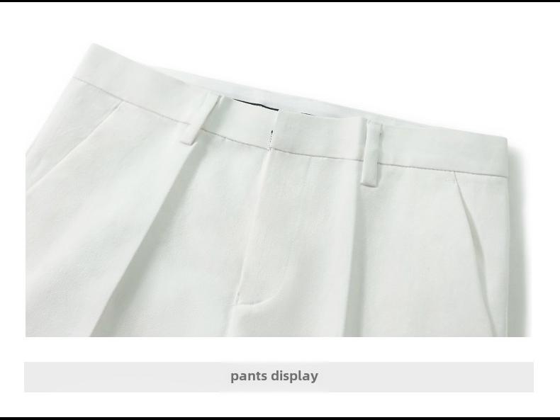 Pánské slim lehké business casual bílé šortky