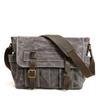 Retro Oil Wax Canvas Men's Crossbody Bag - European & American Style, Single Shoulder, Lightweight Business & Commuter Messenger Bag