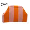 Beach Vacation Bag Woven Striped Clutch Purse for Woman Large Capacity Cosmetic Pouch Portable Knit Dumpling Bag Kiss Lock Handbag Evening,