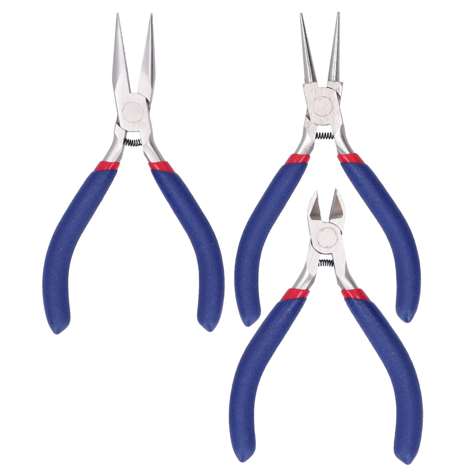 

3pcs Pliers Set DIY Craft Jewelry Making Processing Diagonal Pliers Needle Nose Pliers
