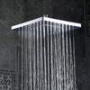 Shower Heads ABS Plastic Wall Mounted Rainfall Top Shower Head Handheld Ultra-thin Square Rain Shower Faucet Without Arm FS236