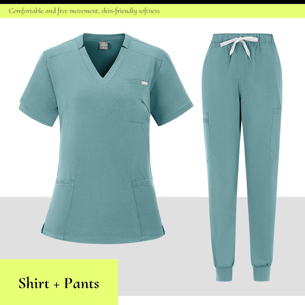 Women's Short Sleeve Dental Clinic & Beauty Salon Nurse Uniform