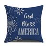 4pcs/Set Cross-Border US Independence Day Pillow Cover Letter Sofa Cushion Cushion Cover Household Goods Without Pillow Core