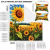 3-Piece Bedding Pillowcase Quilt Cover Set Sunflower Field 2D Digital Printing Suitable for Bedroom Hotel Dormitory Decoration