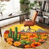 1PC cactus desert Office Round Area Rug, Under Office Chairs Bedroom Living Room Home Decor, Carpet for Office -1110165