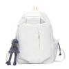Schoolbag New Solid Color Simple Large Capacity Student Junior High School Primary School Backpack Lightweight Trendy Cool Men's and Women's 