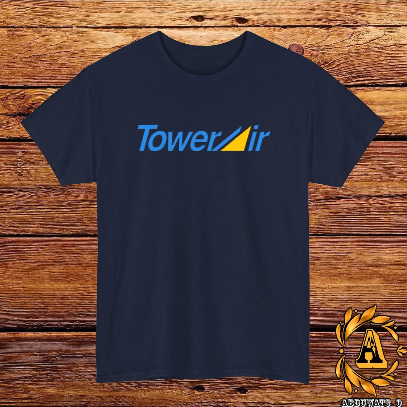 

Tower Air Airlines Logo T-Shirt Black/Grey/White/Navy/Red/Light Blue S-5XL 3XL