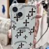Hollow Cat Ears Transparent and Cute for Apple 16pro Mobile Phone Case for Apple Mobile Phone Protective Case Lanyard Protective Case Ins