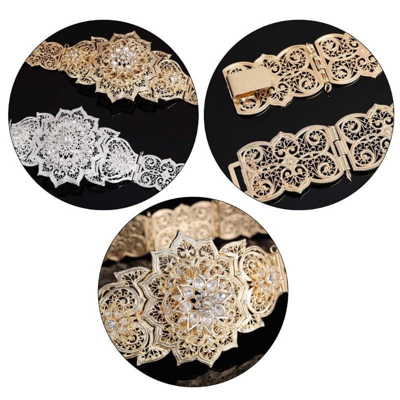 Muslims Bridal Belt Adjustable Dress Waist Belts Luxurious Women's Stylish Belt for Wedding and Evening Parties