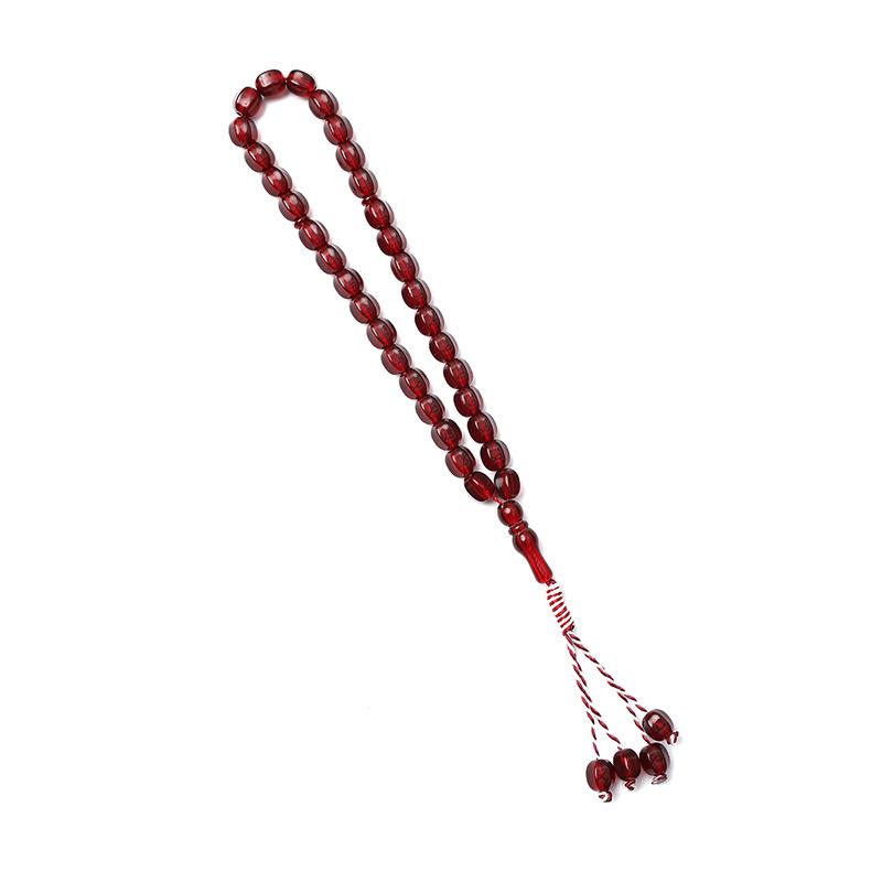 33-Bead Polygonal Muslim Tasbih: Arabic Rosary for Prayer