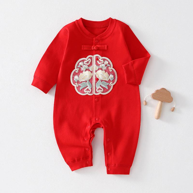 Baby Boy Girl Cotton Allseason Romper With Safe Nobone Design For Newborns
