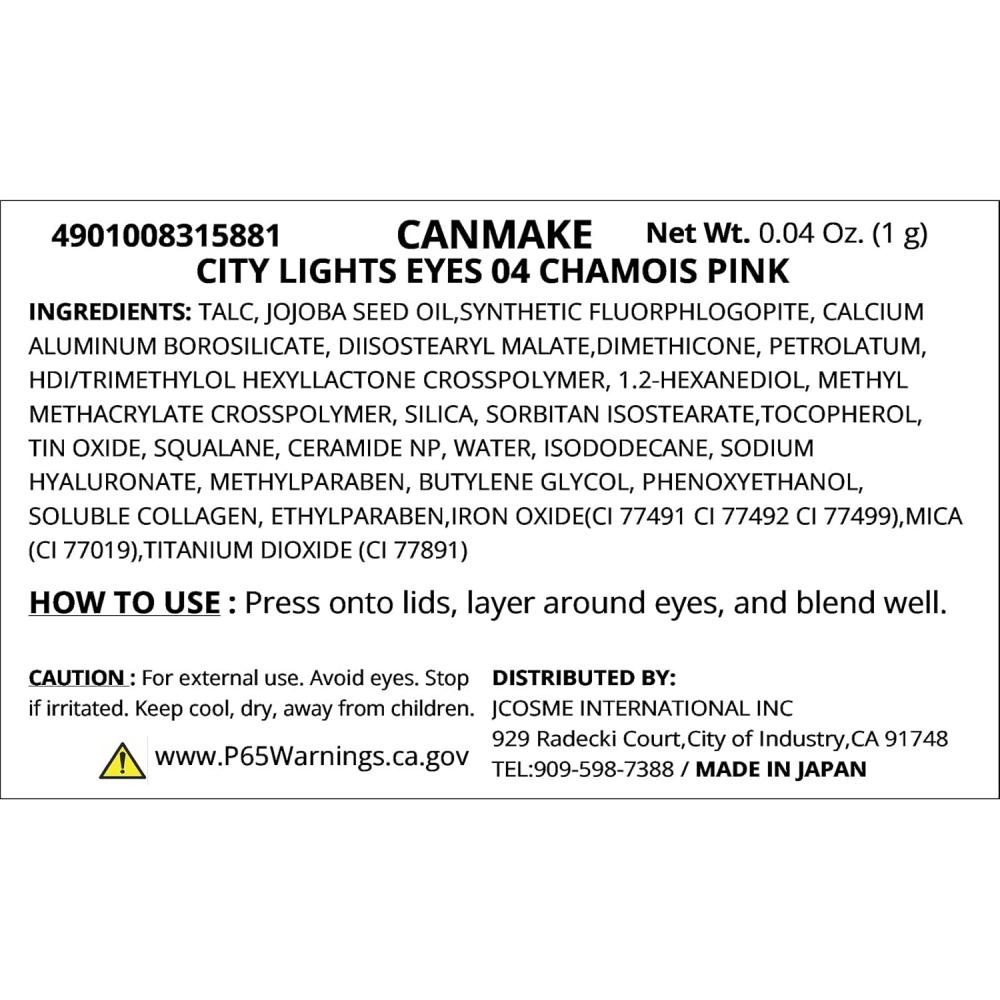 Canmake Single Eyeshadow 04 Chamois Pink 1.0g