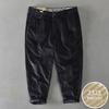 Men's Loose Corduroy Pants: Autumn/Winter Thick, Washed, Slightly Elastic, Wide-Leg, Japanese Retro Style.