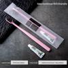 Guraide Disposable Pink Straw Toothbrush & Toothpaste Set