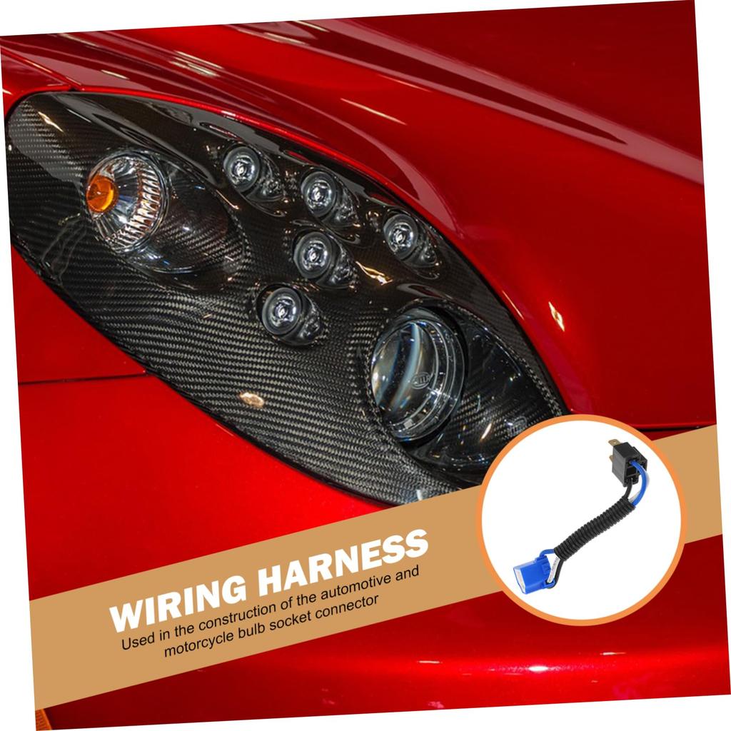 MUELODSIC 3pcs Conversion Harness Adapter H4 Connector Wiring HAR