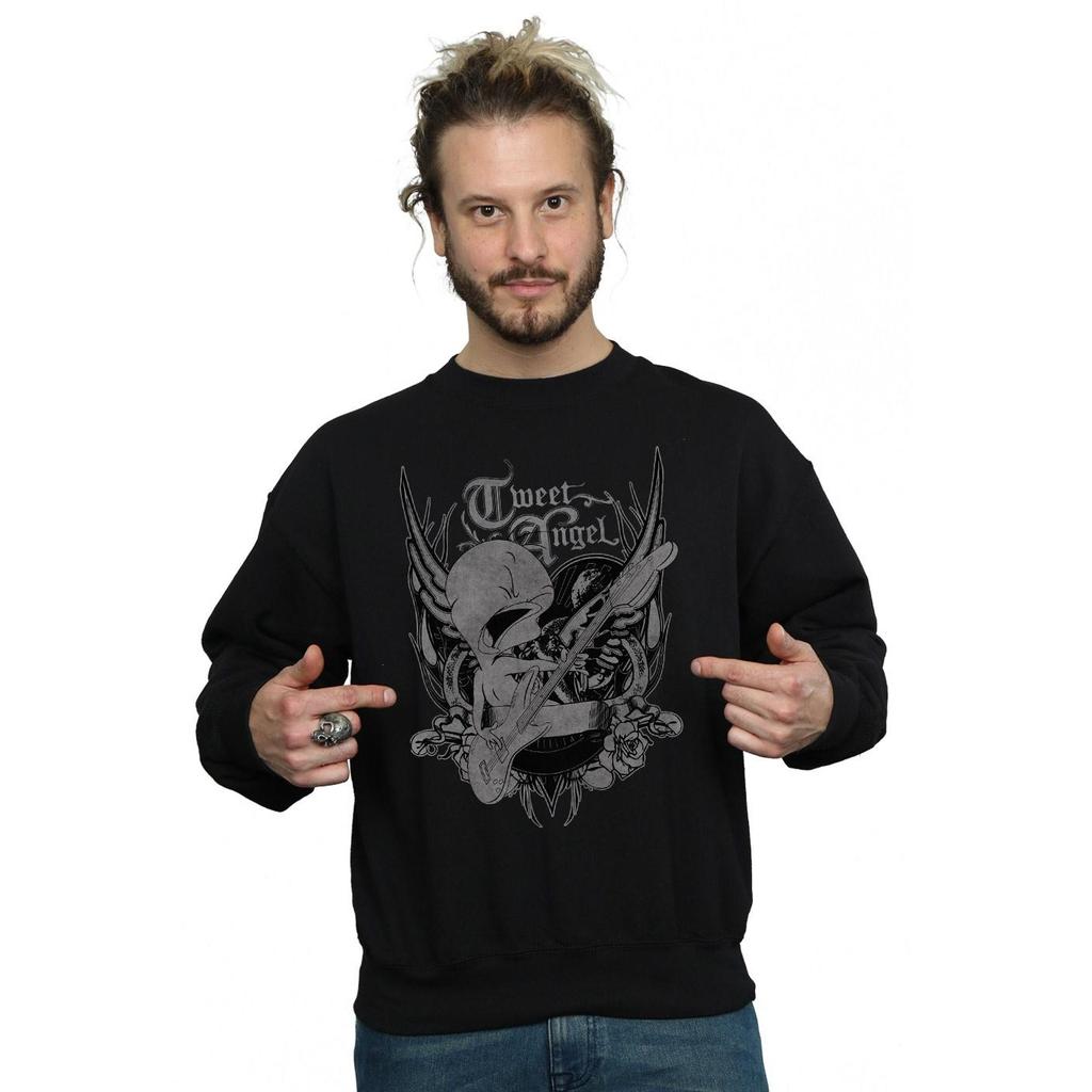 Looney Tunes Mens Tweety Pie Rock Sweatshirt