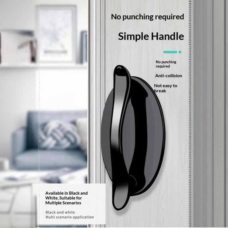 No Drill Anti Collision Cabinet Pull Handle Self Adhesive Sturdy Build for Bathroom Wardrobe Kitchen Drawer