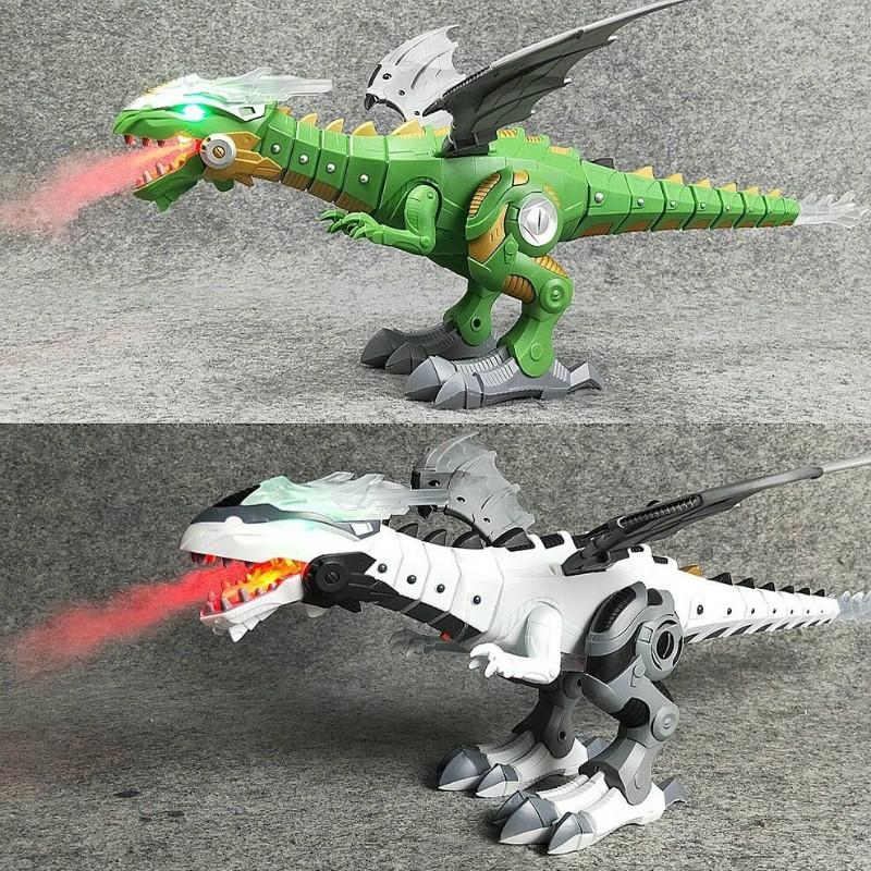 Walking Toy Dragon Fire Breathing Water Spray Dinosaur Kids Boys Christmas Gift