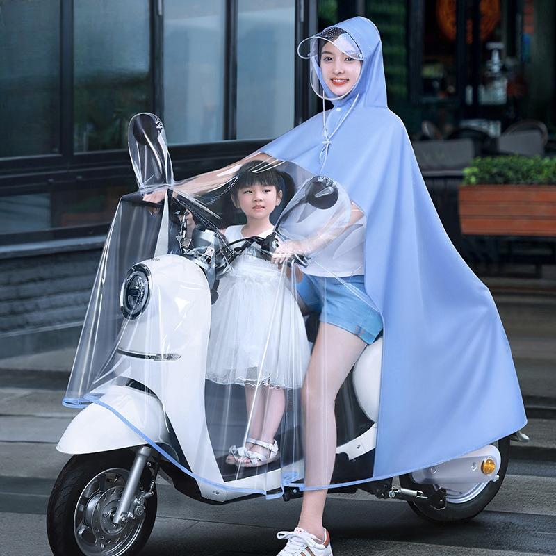 Passende verdickte übergroße Regenponchos für Eltern und Kinder Mutter-Kind Elektroroller Regenmäntel