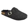 Slumberzzz Womens/Ladies Fur Lined Felt Mule