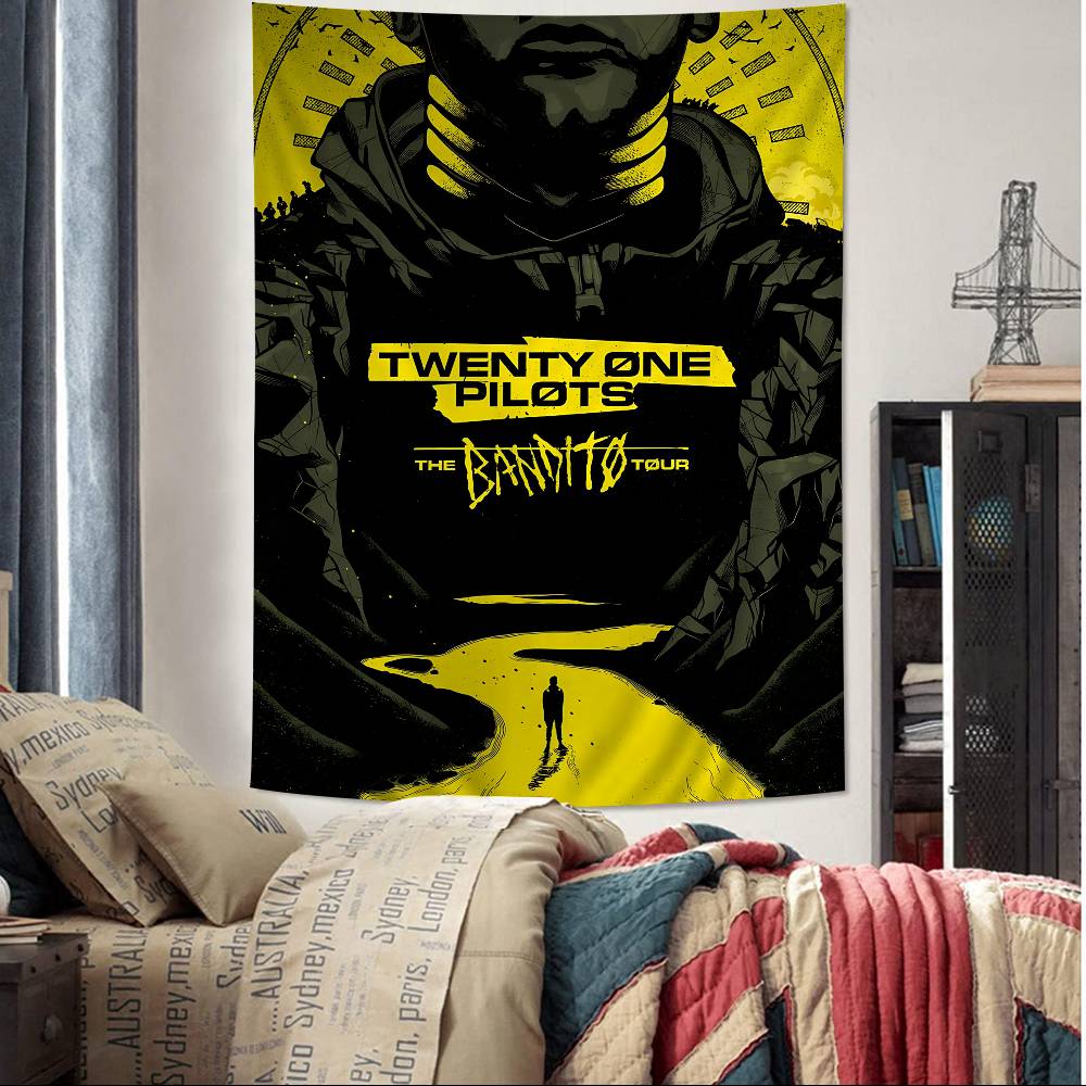TTwenty One PPilots Band Hanging Bohemian Tapestry Hanging Tarot Hippie Wall Rugs Dorm Japanese Tapestry