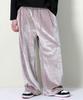 Deumakeu Velvet Laminated Single-Pleat Real Wide Pants Beige